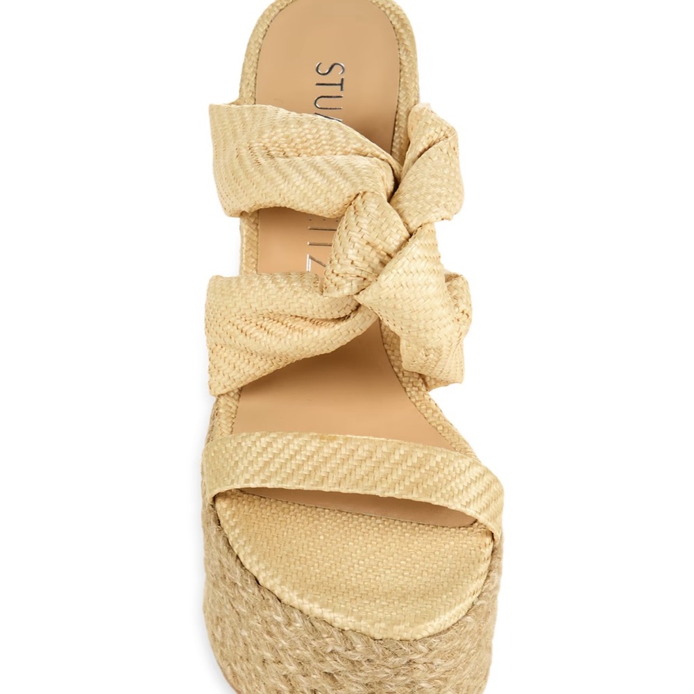 Stuart Weitzman Cream Espadrille Wedges